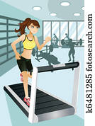 Woman exercise in gym Woman exercise in gym