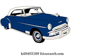 1950's, klassische, cabrio 1950's, klassische, cabrio