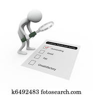 3d man and survey questionnaire 3d man and survey questionnaire