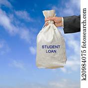 Bag with student loan