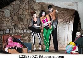 clowns tying cirque damsel friend distress damsels fotosearch woman shutterstock