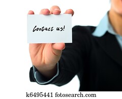 Contact us business card