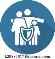 familia, seguro, soluciones