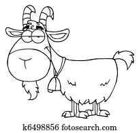 Outlined Gray Goat Outlined Gray Goat