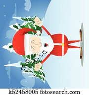 Santa Claus singing.