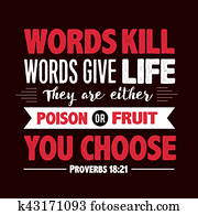 Words Kill Words Give Life Proverb Words Kill Words Give Life Proverb