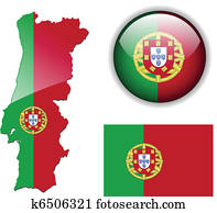 bandeira portugal, mapa, e, lustroso, butto bandeira portugal, mapa, e, lustroso, butto