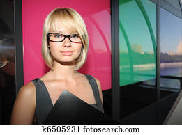 Businesswoman in modern office interior