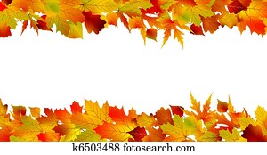Colorful autumn border made from leaves. EPS 8 Colorful autumn border made from leaves. EPS 8