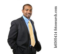 Confident African American businessman