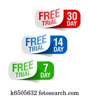 Free trial signs Free trial signs