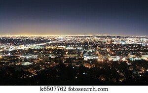 Los Angeles skyline at night Los Angeles skyline at night