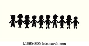 meilleurs amis, toujours, silhouette