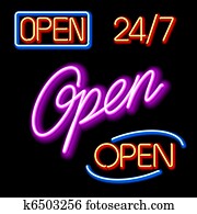 Neon Open signs Neon Open signs