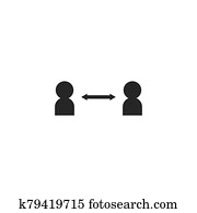 Social distancing icon Social distancing icon