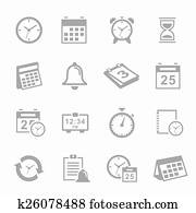 Time and Schedule icons Time and Schedule icons