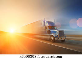 Truck on highway Truck on highway