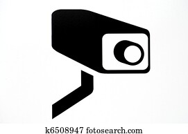 White Surveillance Camera Sign White Surveillance Camera Sign