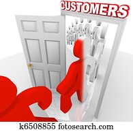 להפוך, אפשרויות, ל, לקוחות, -, מכירות, פתח דלת