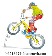 boy practicing bike pirouettes boy practicing bike pirouettes