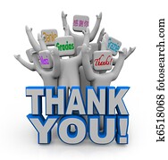 dziękuję, w, różny, międzynarodowy, języki