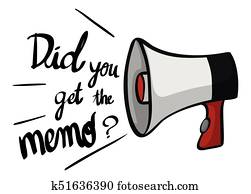 English phrase for did you get the memo