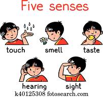 Five senses icon set Five senses icon set