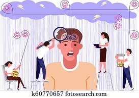 Mental health problems concept Mental health problems concept