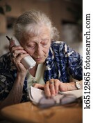 Senior woman talking on the phone