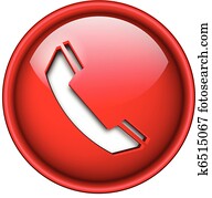 Telephone icon, button. Telephone icon, button.