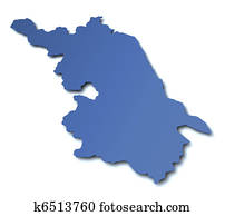 מפה, של, ג'יאנגסא, -, סין