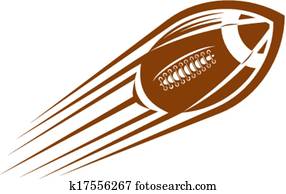 American football or rugby ball flying through the air American football or rugby ball flying through the air