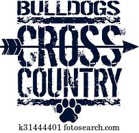 bulldoggen, überqueren land bulldoggen, überqueren land