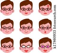 Facial expression of male Facial expression of male