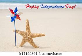 Happy Independence day USA background with starfish Happy Independence day USA background with starfish