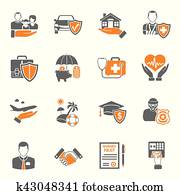 Insurance Icons Set Insurance Icons Set