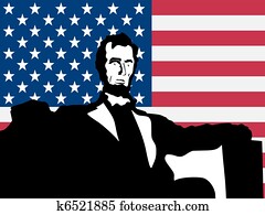 silhouette of Lincoln Memorial