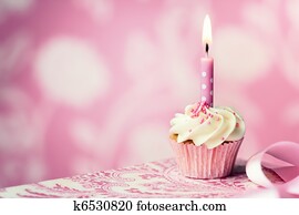 aniversário, cupcake