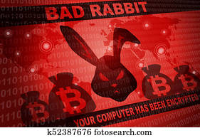 Bad Rabbit Ransomware Attack Malware Hacker Around The World Background Bad Rabbit Ransomware Attack Malware Hacker Around The World Background