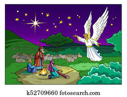 Christmas Story. Shepherds and the Angel. Christmas Story. Shepherds and the Angel.