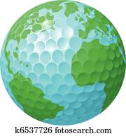 golf- kugel, welt globus, begriff golf- kugel, welt globus, begriff