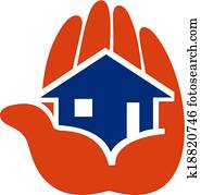 House in people hands