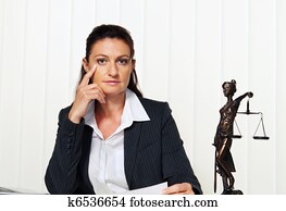 Lawyer in the office. Advocate for law and order