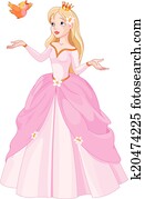 Princess and bird Princess and bird