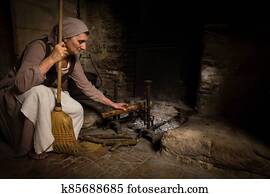 rembrandt, אישה, ב, של ימי הביניים, אח