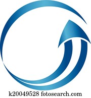 cirkel, richtingwijzer, beeld, logo