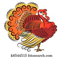 Color turkey. Vector Thanksgiving day Color turkey. Vector Thanksgiving day