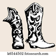Cowboy boots .Vector graphic image Cowboy boots .Vector graphic image