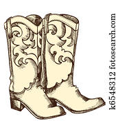 Cowboy boots .Vector graphic image Cowboy boots .Vector graphic image