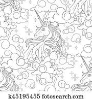 csinos, grafikus, egyszarvú, motívum